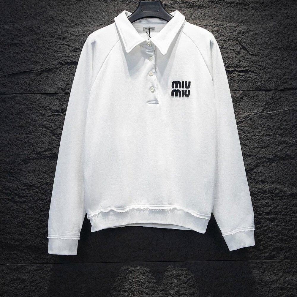 Miu Miu  Women's Business Sports Casual White Top